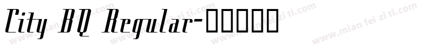 City BQ Regular字体转换